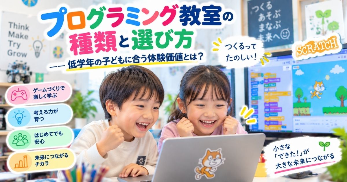 プログラミング教室の種類と選び方 —— 低学年の子どもに合う体験価値とは？